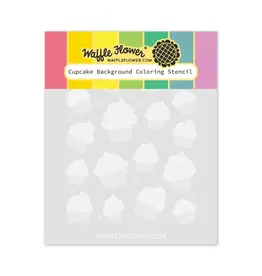 WAFFLE FLOWER WAFFLE FLOWER CUPCAKE BACKGROUND COLORING STENCIL SET