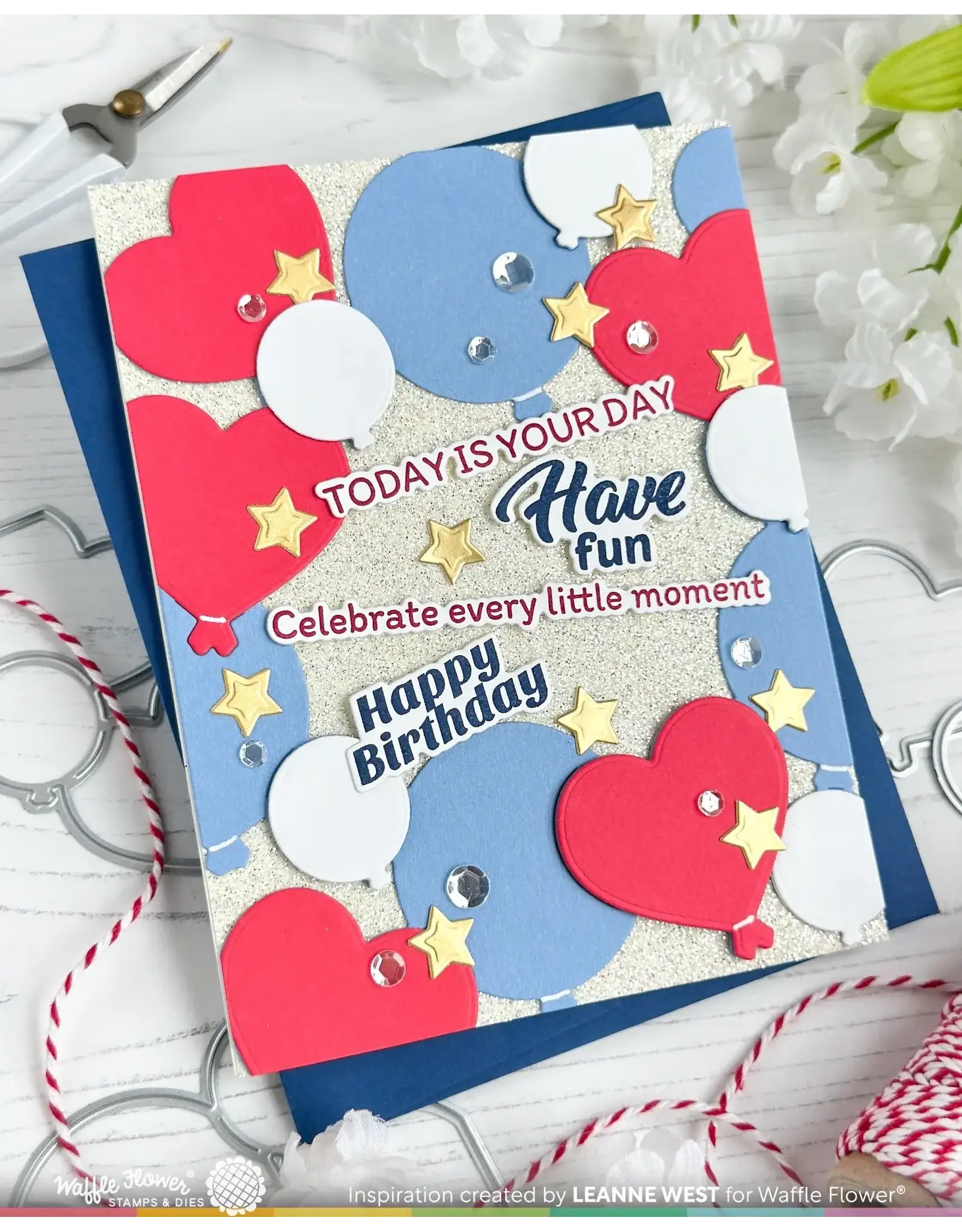 WAFFLE FLOWER WAFFLE FLOWER BALLOON FRAME DIE SET