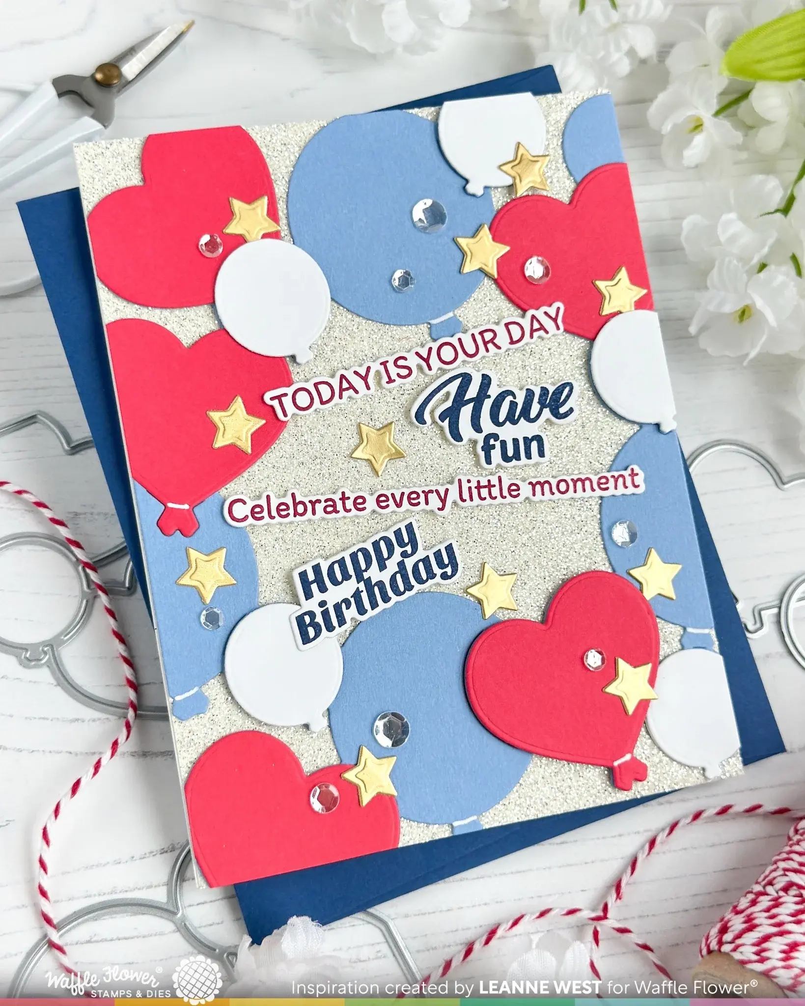 WAFFLE FLOWER WAFFLE FLOWER BALLOON FRAME DIE SET