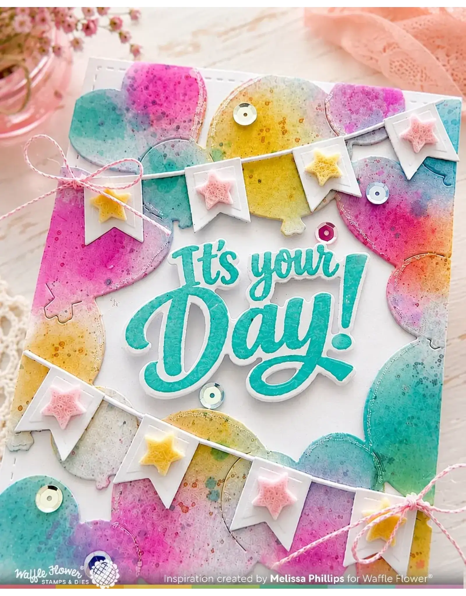 WAFFLE FLOWER WAFFLE FLOWER BALLOON FRAME DIE SET