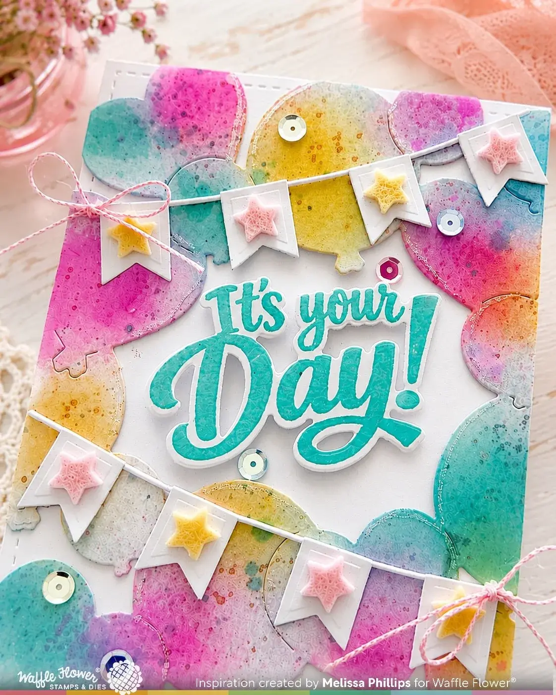 WAFFLE FLOWER WAFFLE FLOWER BALLOON FRAME DIE SET