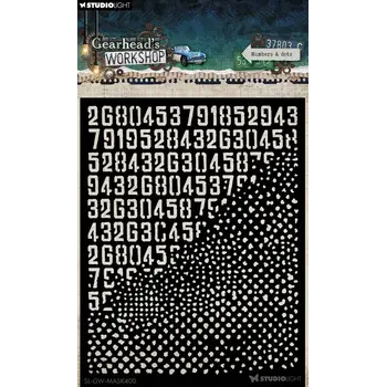 STUDIOLIGHT STUDIOLIGHT GEARHEAD'S WORKSHOP NUMBER & DOTS MASK STENCIL