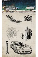 STUDIOLIGHT STUDIOLIGHT GEARHEAD'S WORKSHOP CAR & GRUNGE CLEAR STAMP SET