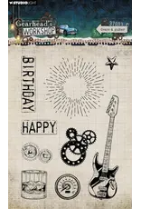 STUDIOLIGHT STUDIOLIGHT GEARHEAD'S WORKSHOP GEARS & GUITAR CLEAR STAMP SET