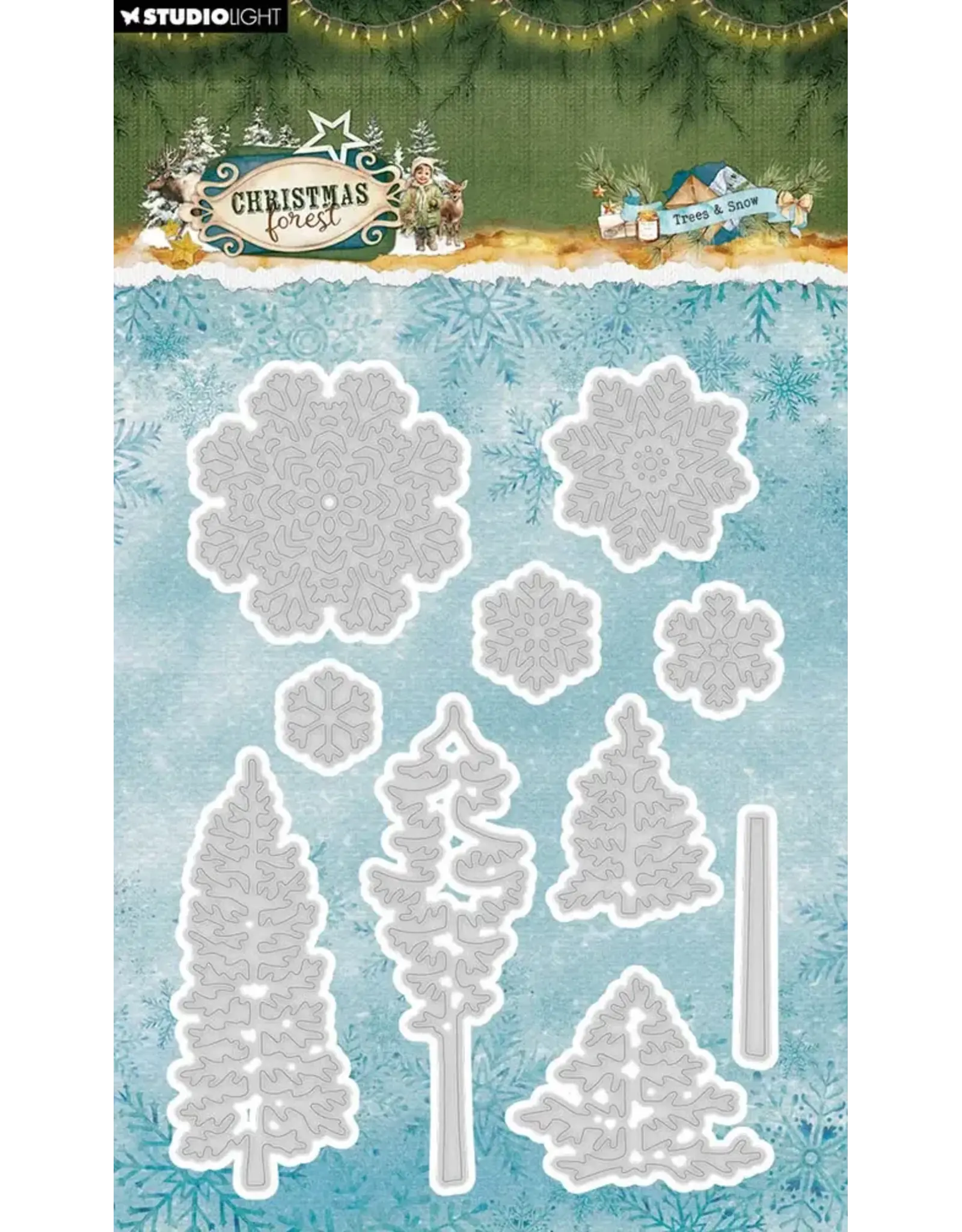 STUDIOLIGHT STUDIOLIGHT CHRISTMAS FOREST TREES AND SNOW DIE SET