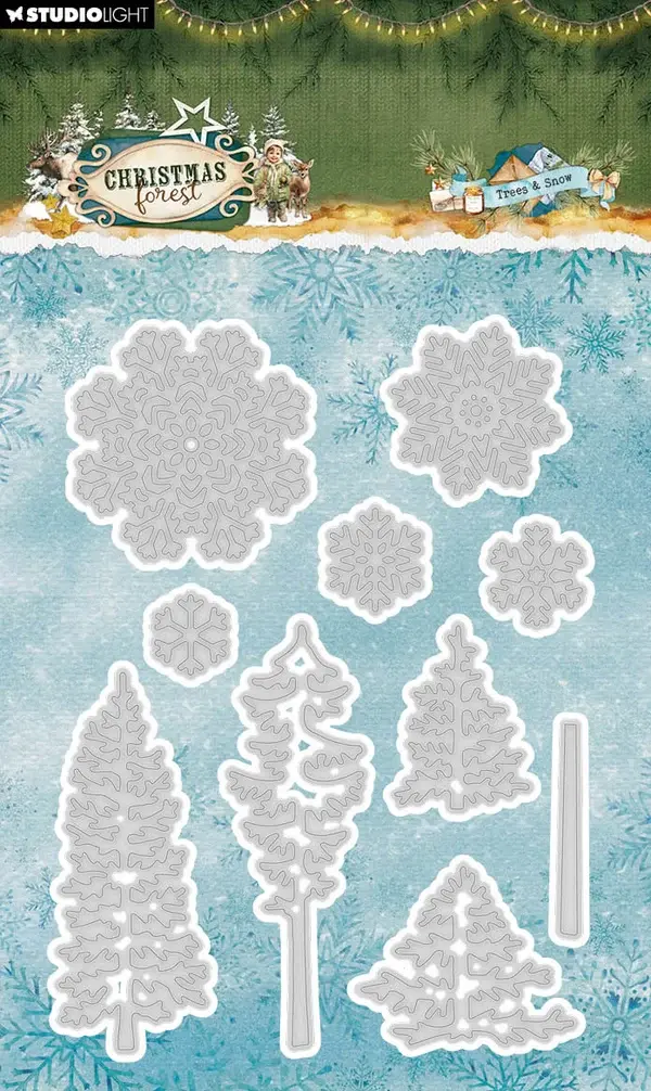 STUDIOLIGHT STUDIOLIGHT CHRISTMAS FOREST TREES AND SNOW DIE SET