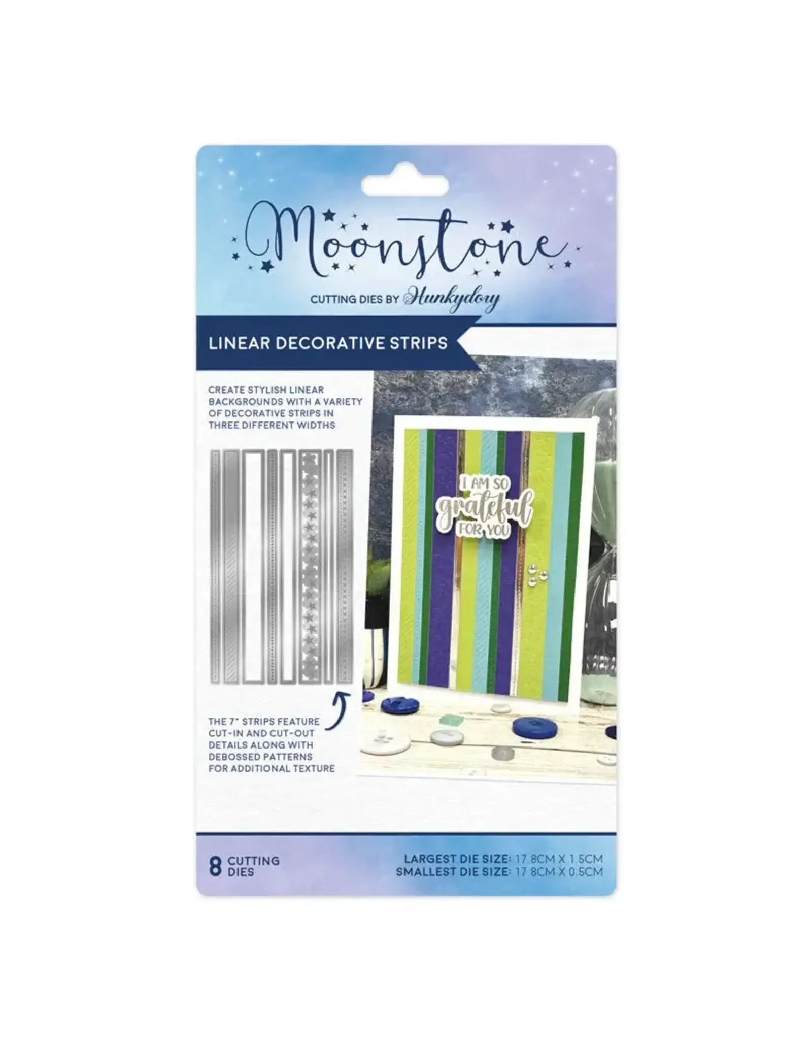 HUNKYDORY CRAFTS LTD. HUNKYDORY MOONSTONE LINEAR DECORATIVE STRIPS DIE SET