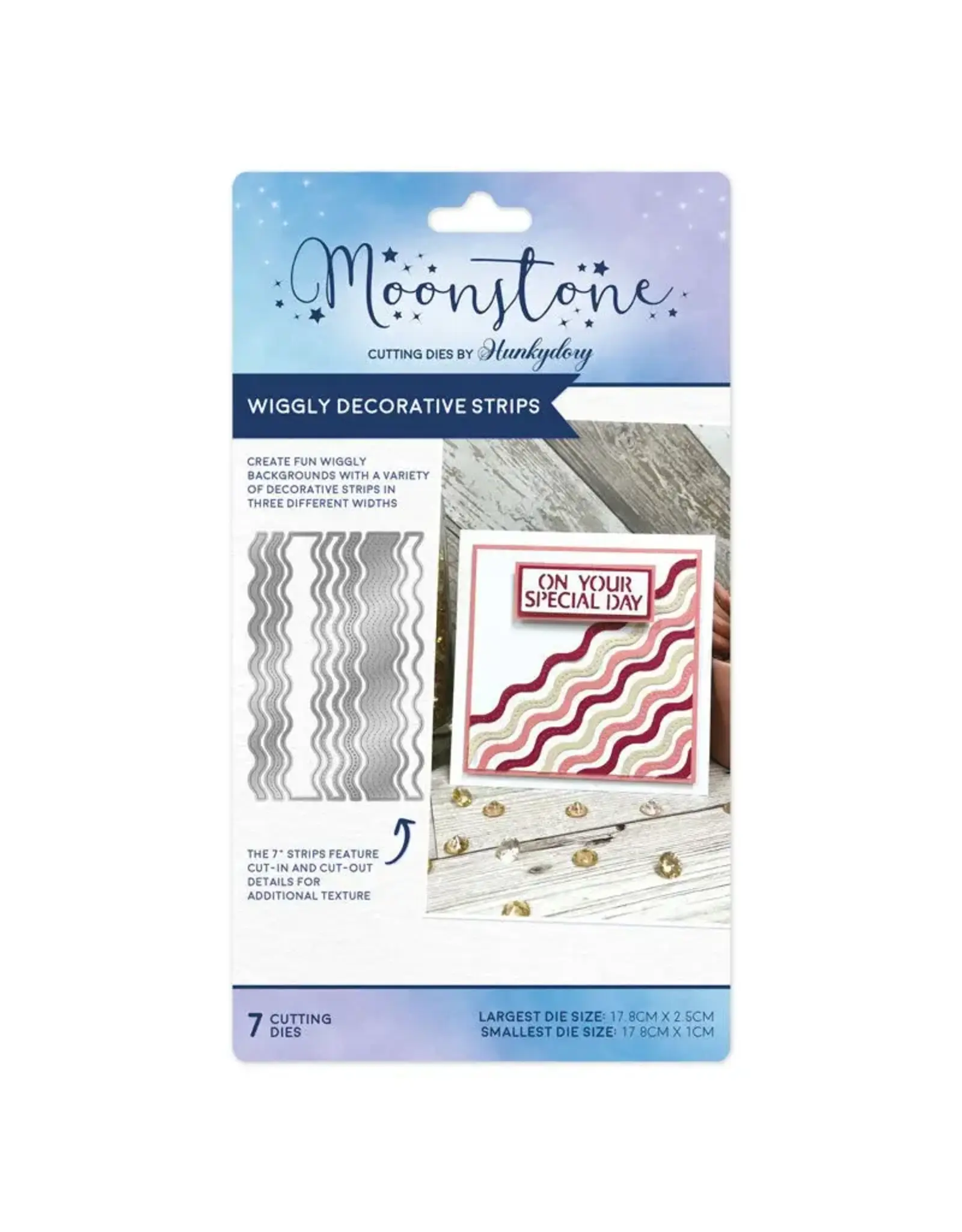 HUNKYDORY CRAFTS LTD. HUNKYDORY MOONSTONE WIGGLY DECORATIVE STRIPS DIE SET