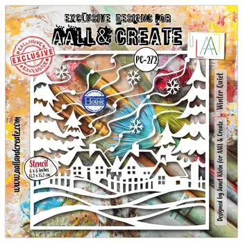 AALL & CREATE AALL & CREATE JANET KLEIN #272 WINTER QUIET 6X6 STENCIL