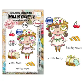 AALL & CREATE AALL & CREATE JANET KLEIN #1385 FRUITCAKE A7 CLEAR STAMP SET