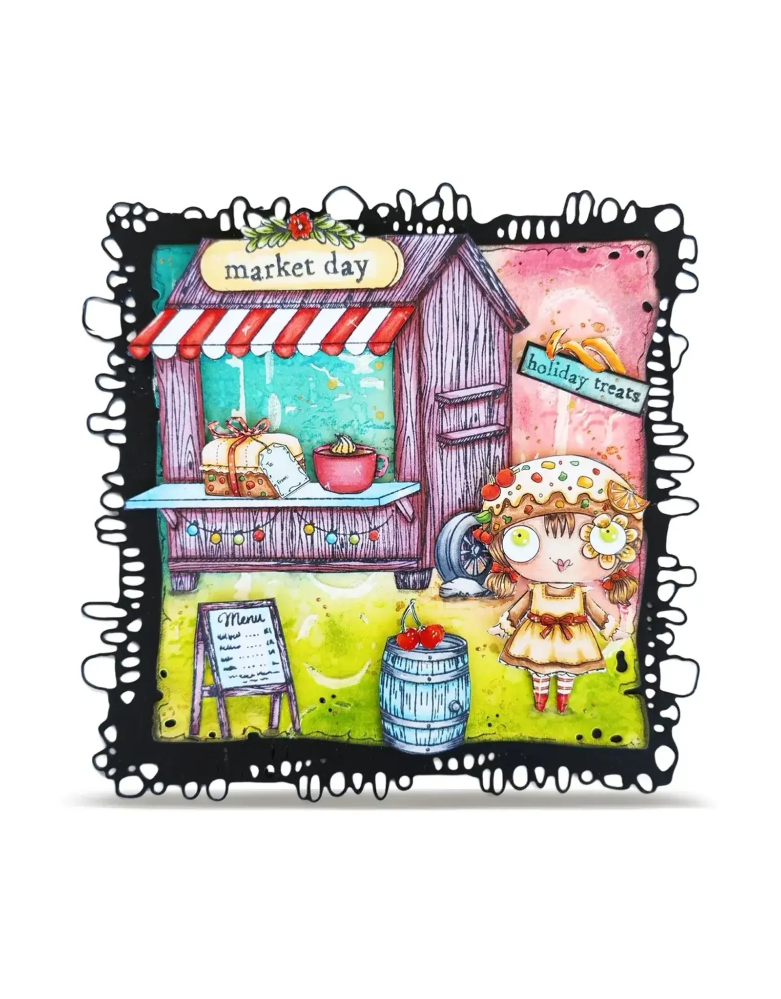 AALL & CREATE AALL & CREATE JANET KLEIN #1385 FRUITCAKE A7 CLEAR STAMP SET
