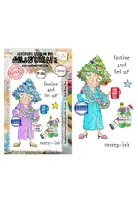 AALL & CREATE AALL & CREATE JANET KLEIN #1386 HOLI-DONE DEE A7 CLEAR STAMP SET
