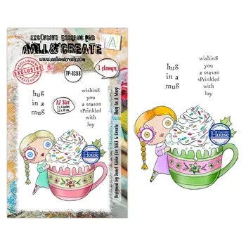 AALL & CREATE AALL & CREATE JANET KLEIN #1388 HUG IN A MUG A7 CLEAR STAMP SET