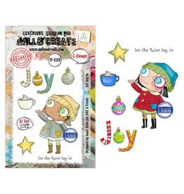 AALL & CREATE AALL & CREATE JANET KLEIN #1389 LET JOY IN A7 CLEAR STAMP SET