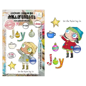 AALL & CREATE AALL & CREATE JANET KLEIN #1389 LET JOY IN A7 CLEAR STAMP SET