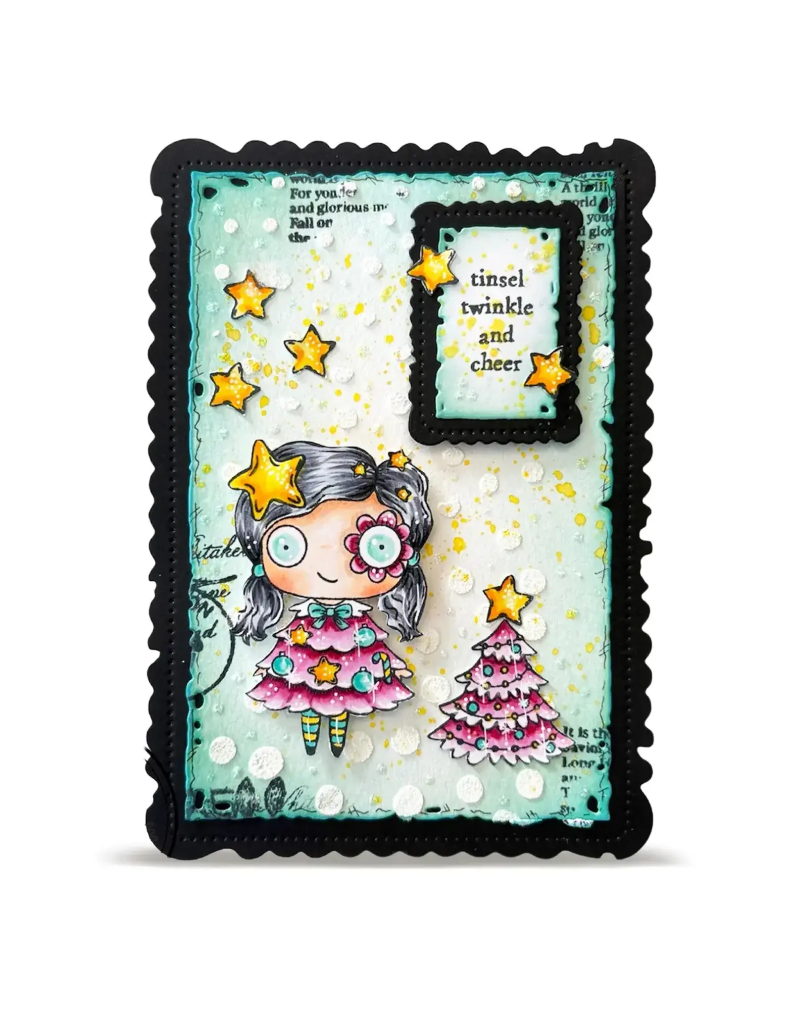 AALL & CREATE AALL & CREATE JANET KLEIN #1393 SPARKLE SEASON A7 CLEAR STAMP SET