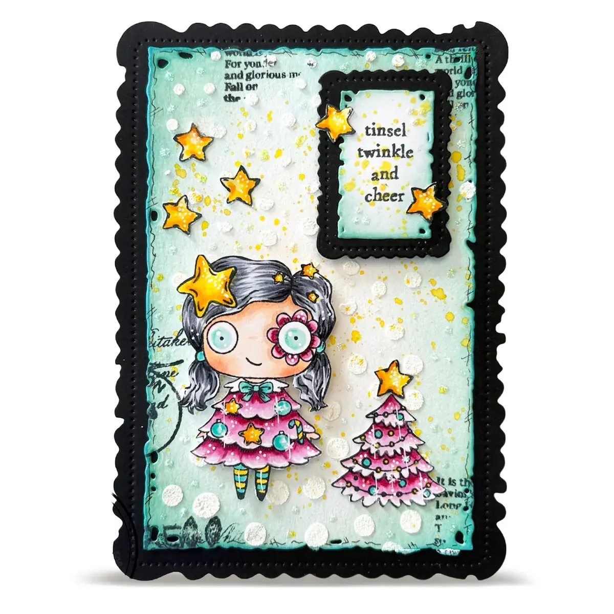 AALL & CREATE AALL & CREATE JANET KLEIN #1393 SPARKLE SEASON A7 CLEAR STAMP SET
