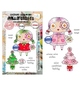 AALL & CREATE AALL & CREATE JANET KLEIN #1395 WINTER MINT A7 CLEAR STAMP SET