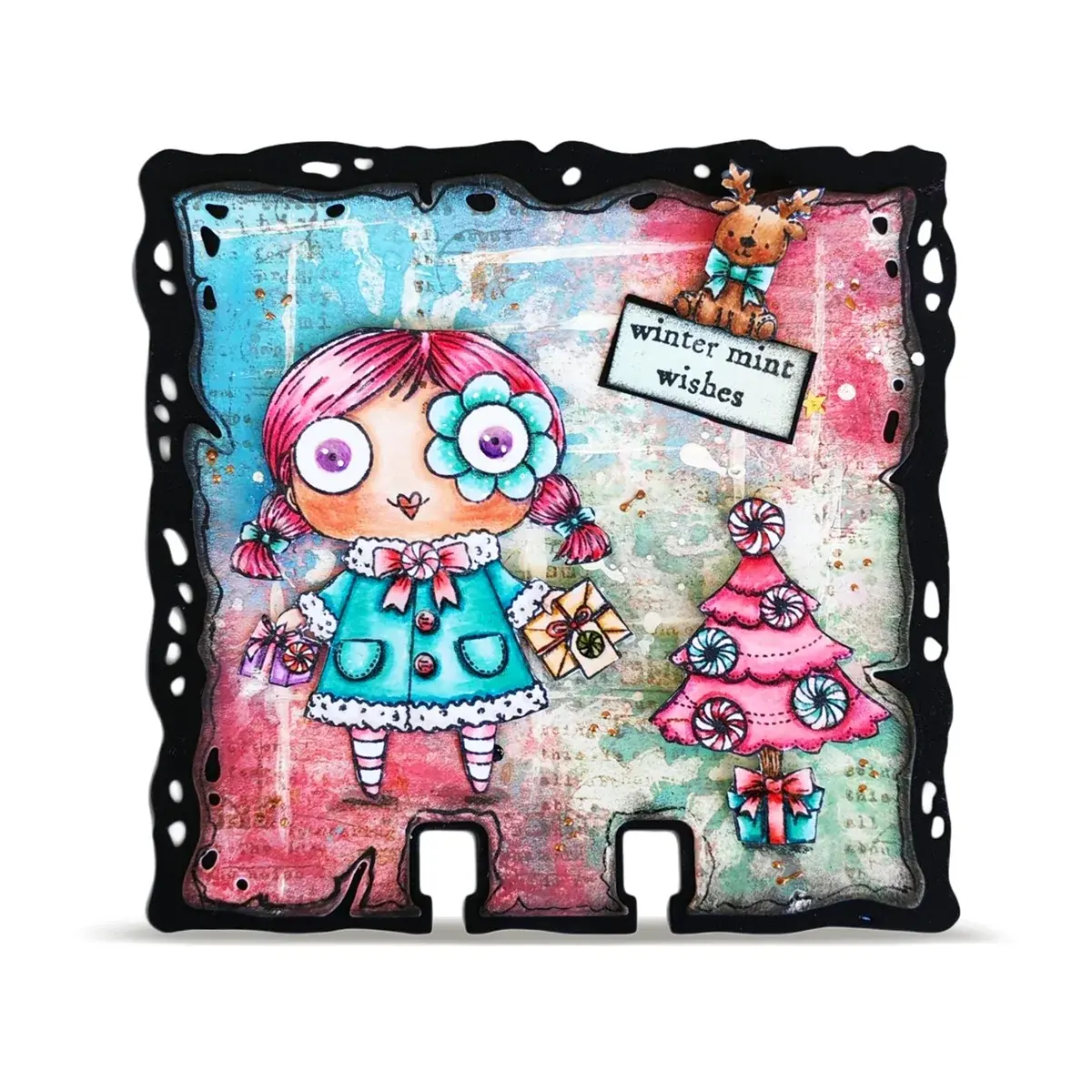 AALL & CREATE AALL & CREATE JANET KLEIN #1395 WINTER MINT A7 CLEAR STAMP SET