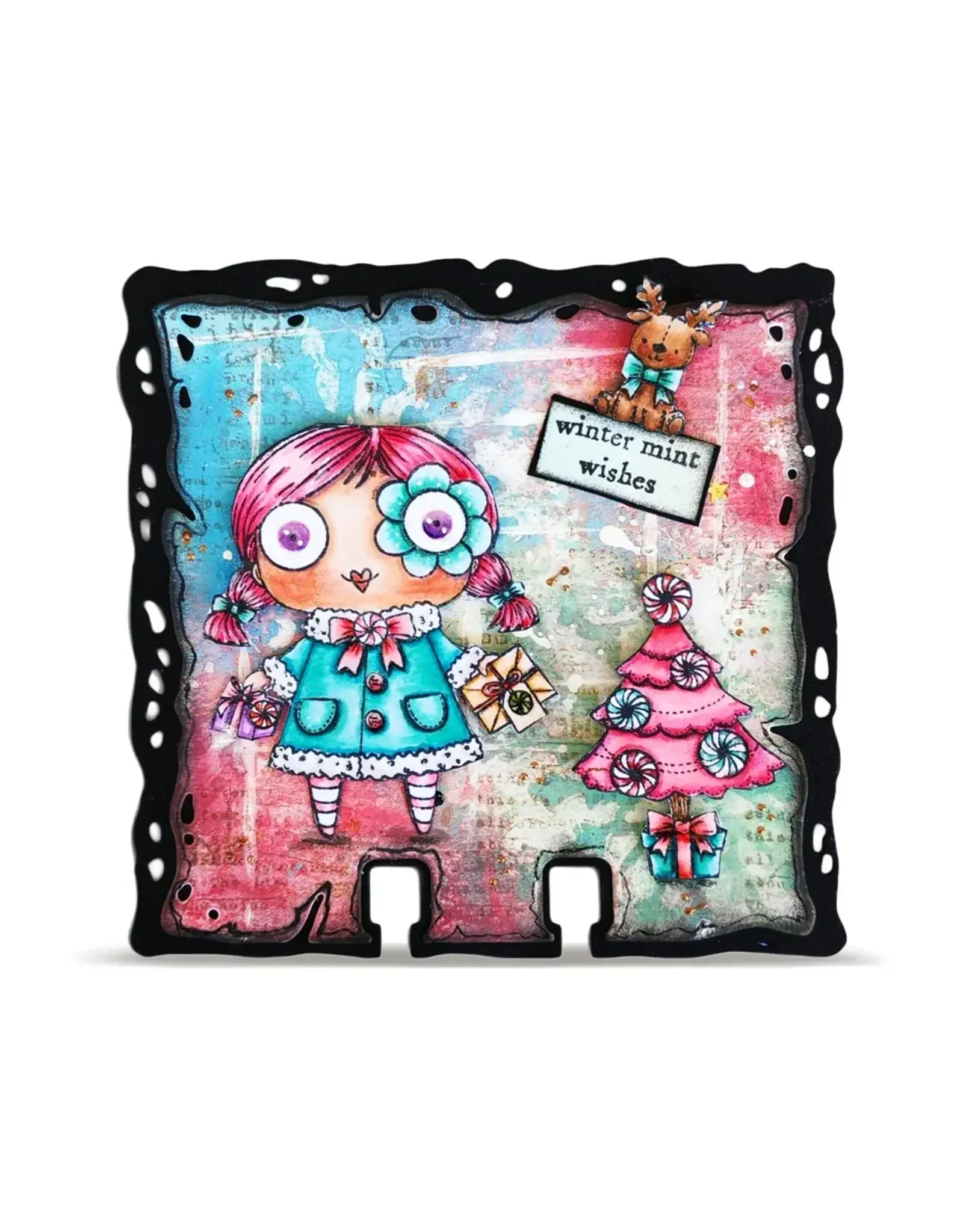 AALL & CREATE AALL & CREATE JANET KLEIN #1395 WINTER MINT A7 CLEAR STAMP SET