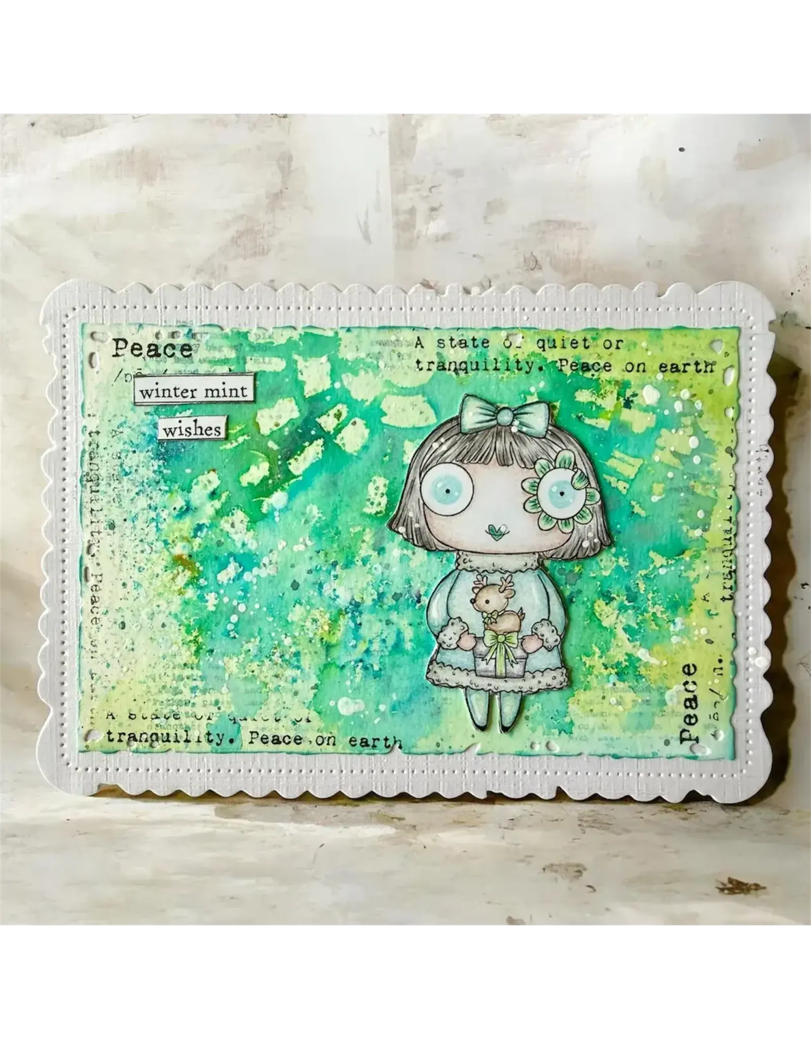 AALL & CREATE AALL & CREATE JANET KLEIN #1392 NORTH POLE TOY COMPANY A7 CLEAR STAMP SET