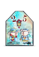 AALL & CREATE AALL & CREATE JANET KLEIN #1387 HOLIDAY PIGS A7 CLEAR STAMP SET