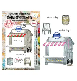 AALL & CREATE AALL & CREATE JANET KLEIN #1390 LOVELY THINGS A6 CLEAR STAMP SET