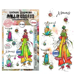 AALL & CREATE AALL & CREATE SOIZIC #1468 EVERGREEN DREAMER A6 CLEAR STAMP SET