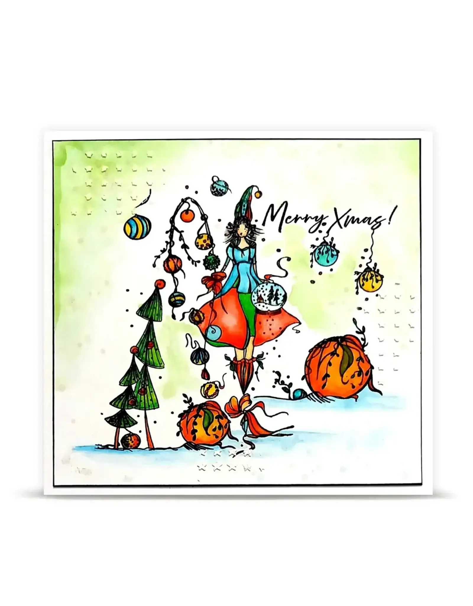 AALL & CREATE AALL & CREATE SOIZIC #1469 BAUBLES OF SEASON A6 CLEAR STAMP SET