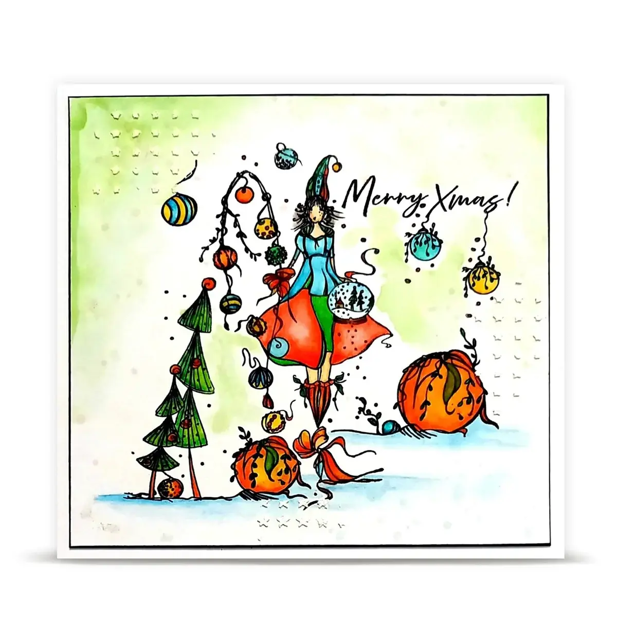 AALL & CREATE AALL & CREATE SOIZIC #1469 BAUBLES OF SEASON A6 CLEAR STAMP SET