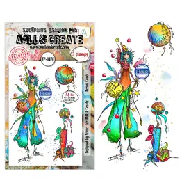AALL & CREATE AALL & CREATE SOIZIC #1470 AERIAL CAROL A6 CLEAR STAMP SET