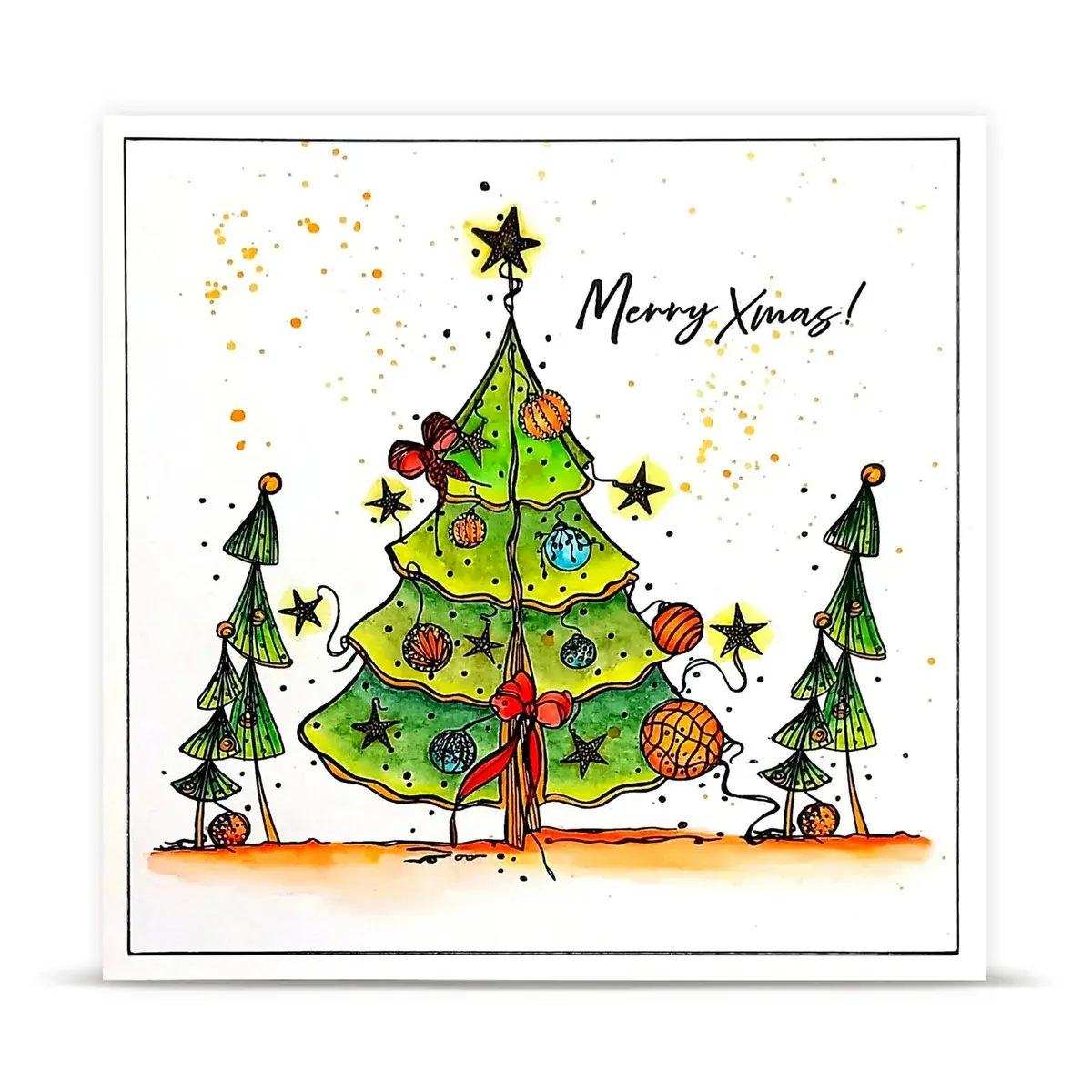 AALL & CREATE AALL & CREATE SOIZIC #1471 FLOATING FIR A6 CLEAR STAMP SET