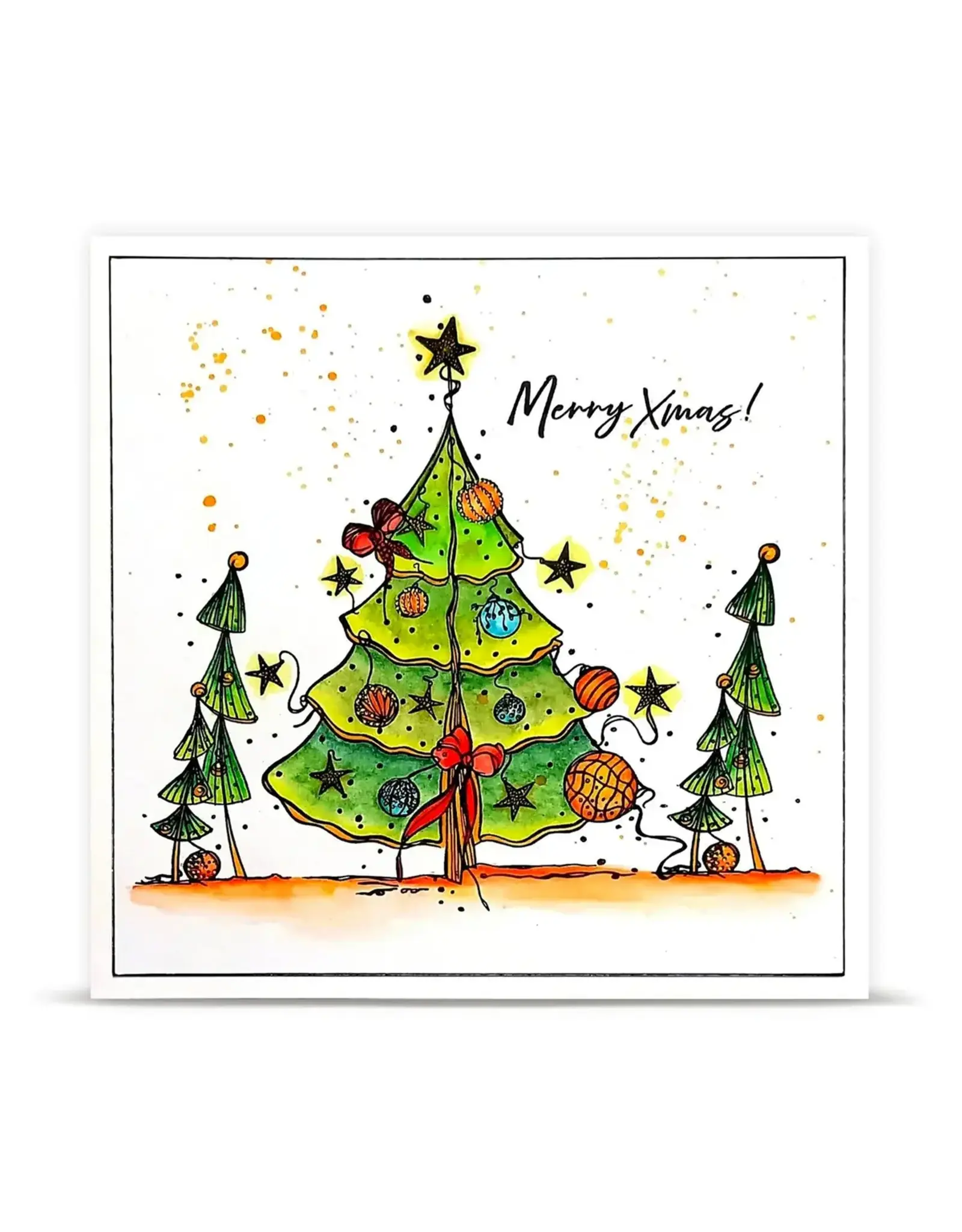 AALL & CREATE AALL & CREATE SOIZIC #1471 FLOATING FIR A6 CLEAR STAMP SET