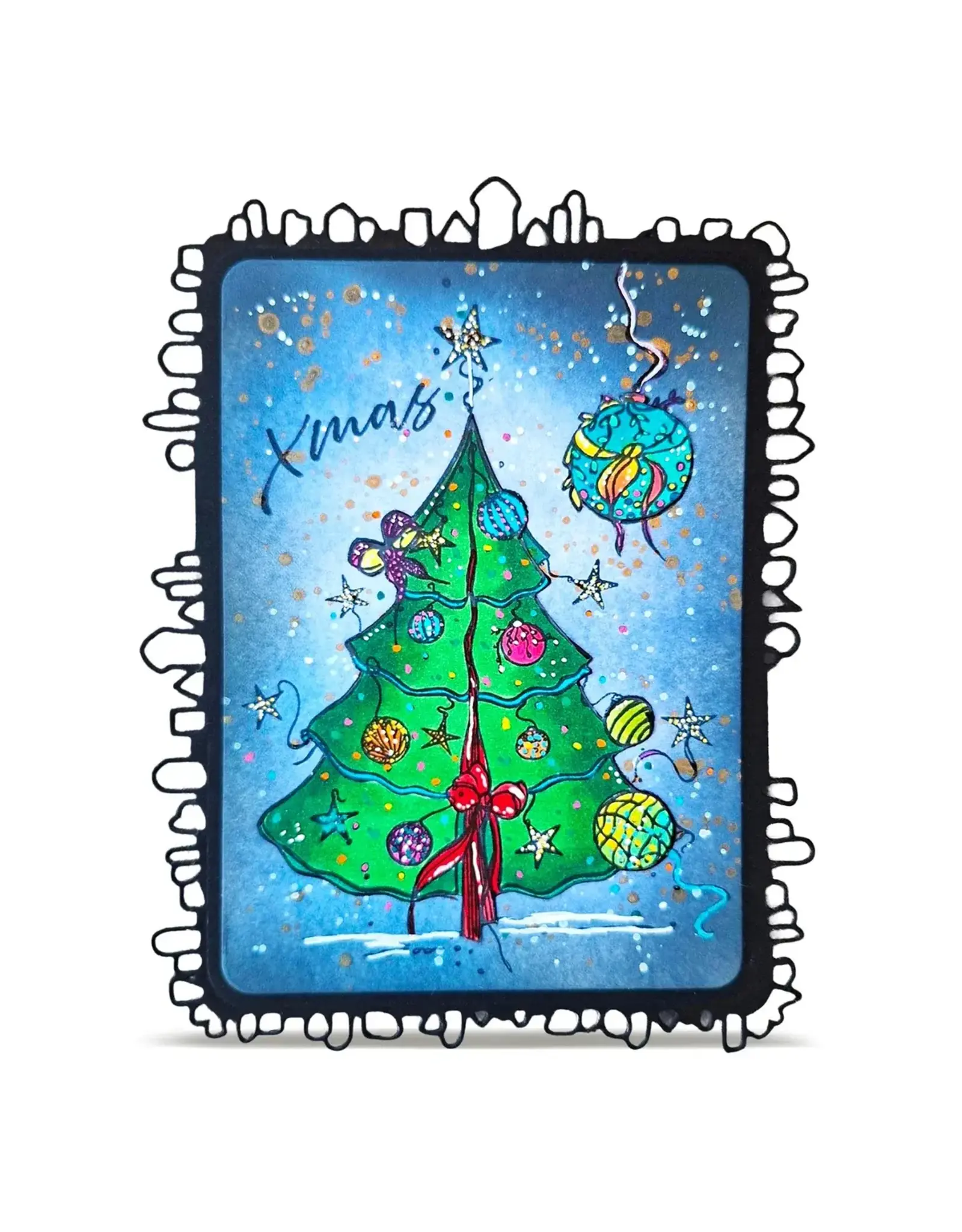 AALL & CREATE AALL & CREATE SOIZIC #1471 FLOATING FIR A6 CLEAR STAMP SET