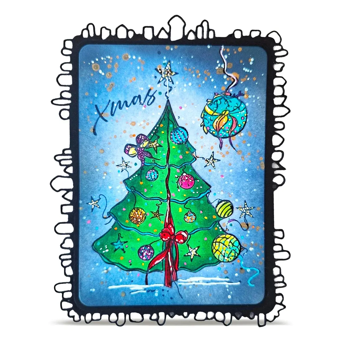 AALL & CREATE AALL & CREATE SOIZIC #1471 FLOATING FIR A6 CLEAR STAMP SET