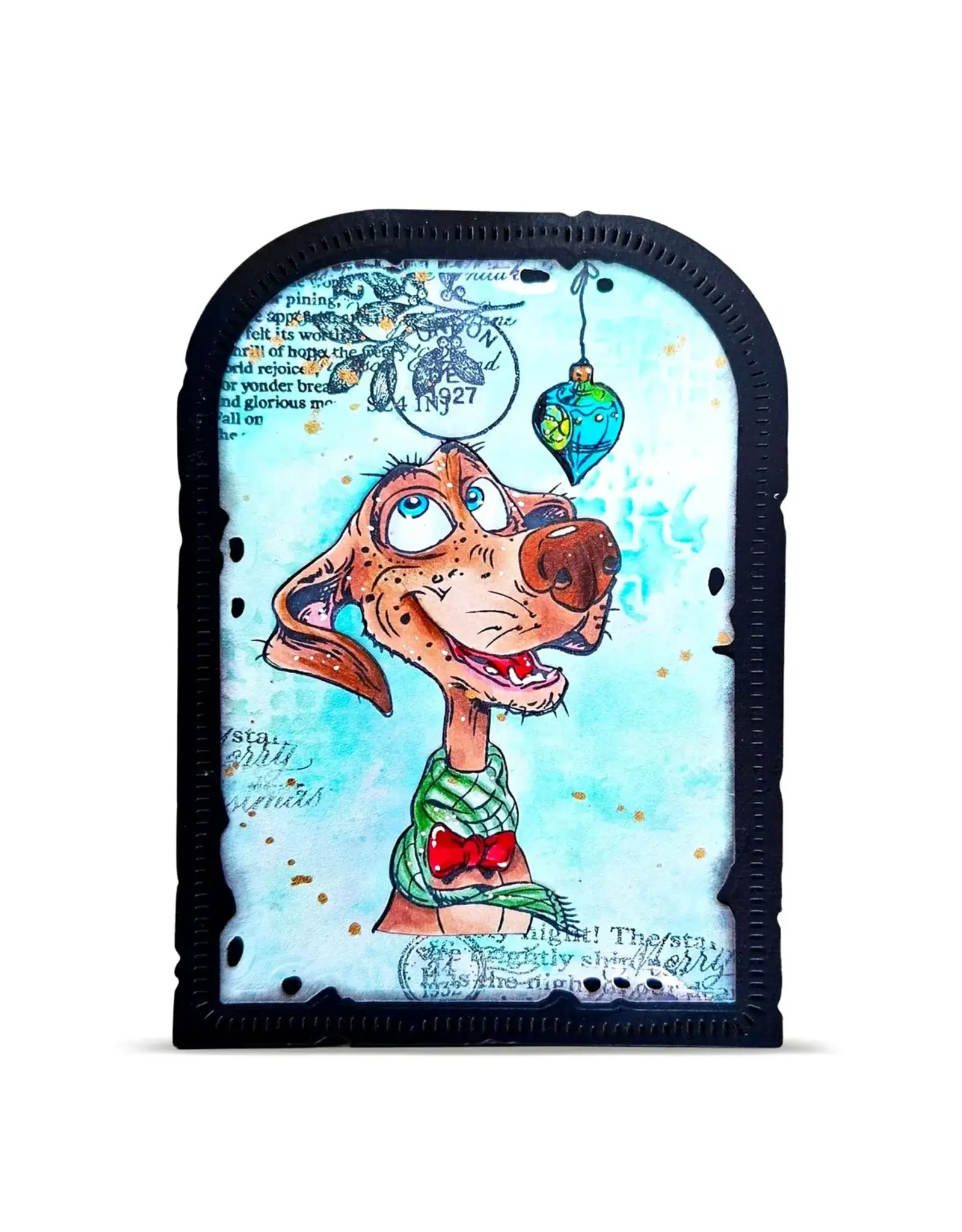 AALL & CREATE AALL & CREATE AUTOUR DE MWA #1493 MERRY WOOFMAS A6 CLEAR STAMP SET