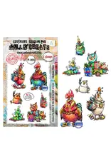 AALL & CREATE AALL & CREATE AUTOUR DE MWA #1494 CHICKMAS CHAOS A6 CLEAR STAMP SET