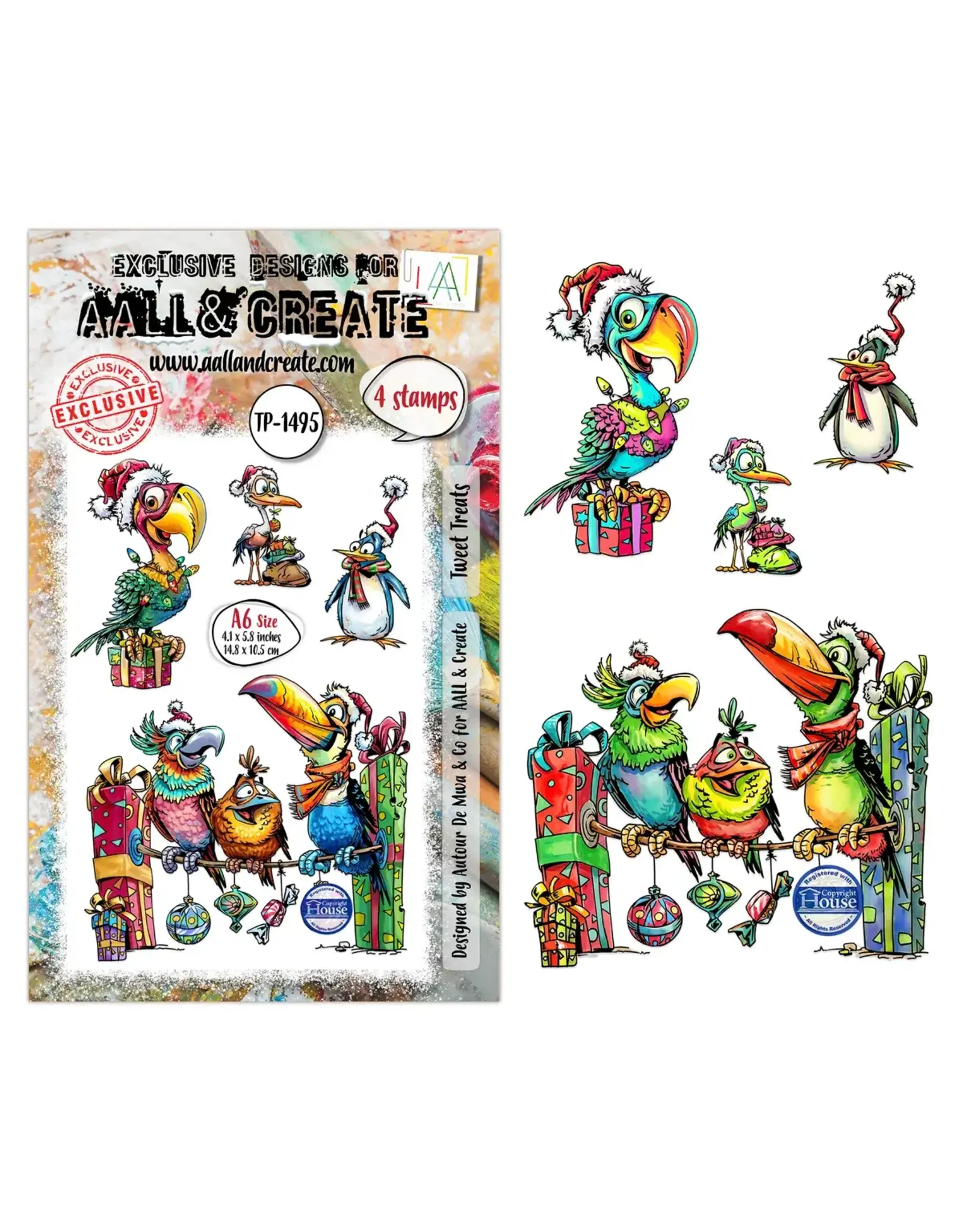 AALL & CREATE AALL & CREATE AUTOUR DE MWA #1495 TWEET TREATS A6 CLEAR STAMP SET