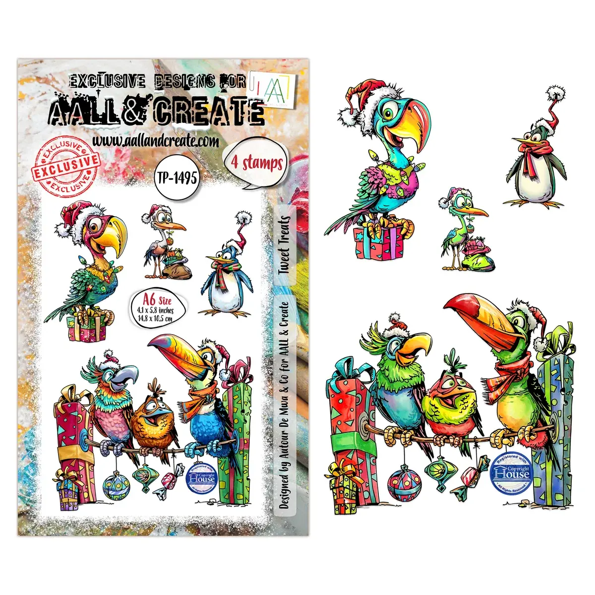 AALL & CREATE AALL & CREATE AUTOUR DE MWA #1495 TWEET TREATS A6 CLEAR STAMP SET