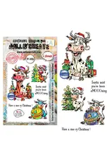AALL & CREATE AALL & CREATE AUTOUR DE MWA #1496 MOO-RY CHRISTMAS! A6 CLEAR STAMP SET