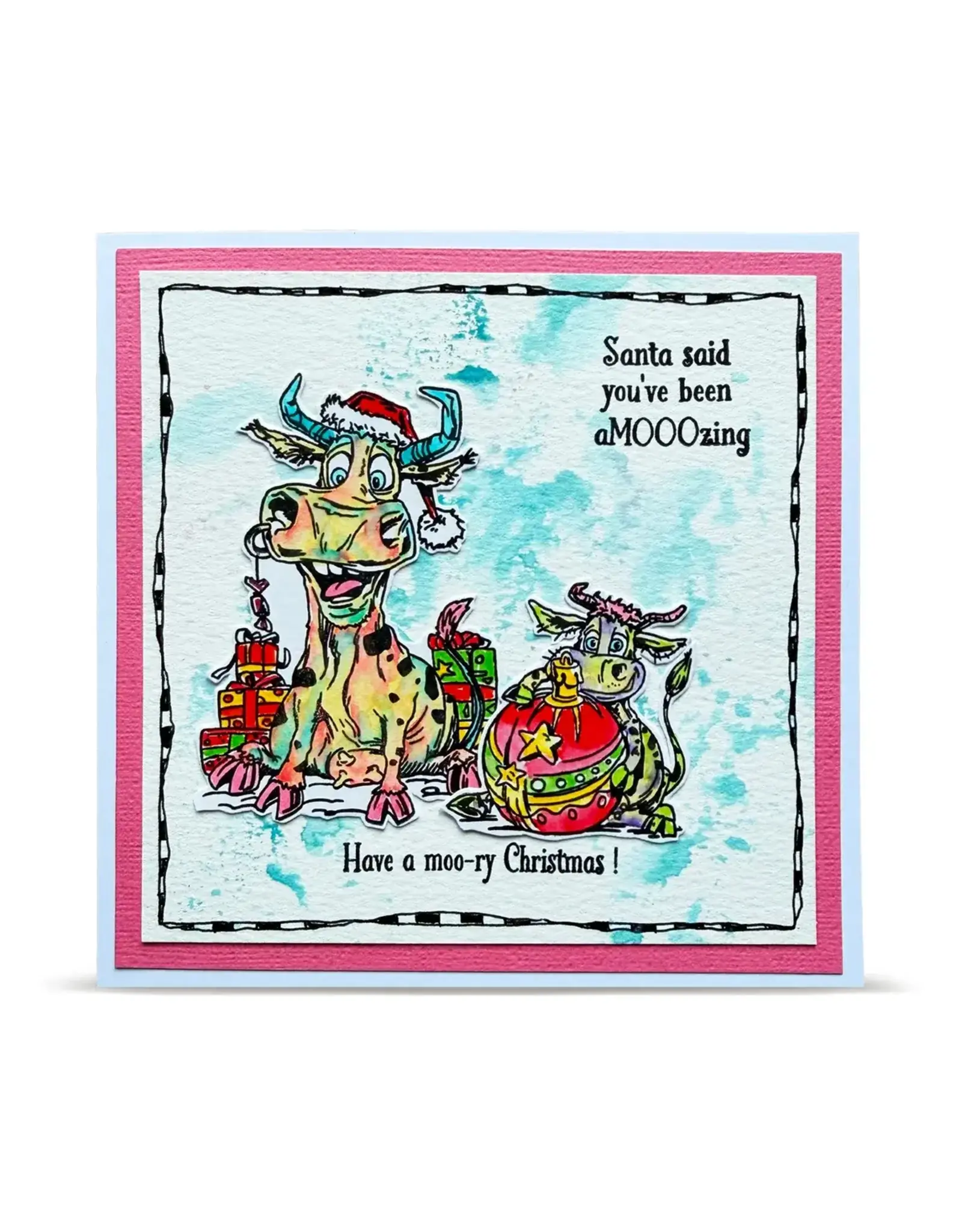 AALL & CREATE AALL & CREATE AUTOUR DE MWA #1496 MOO-RY CHRISTMAS! A6 CLEAR STAMP SET