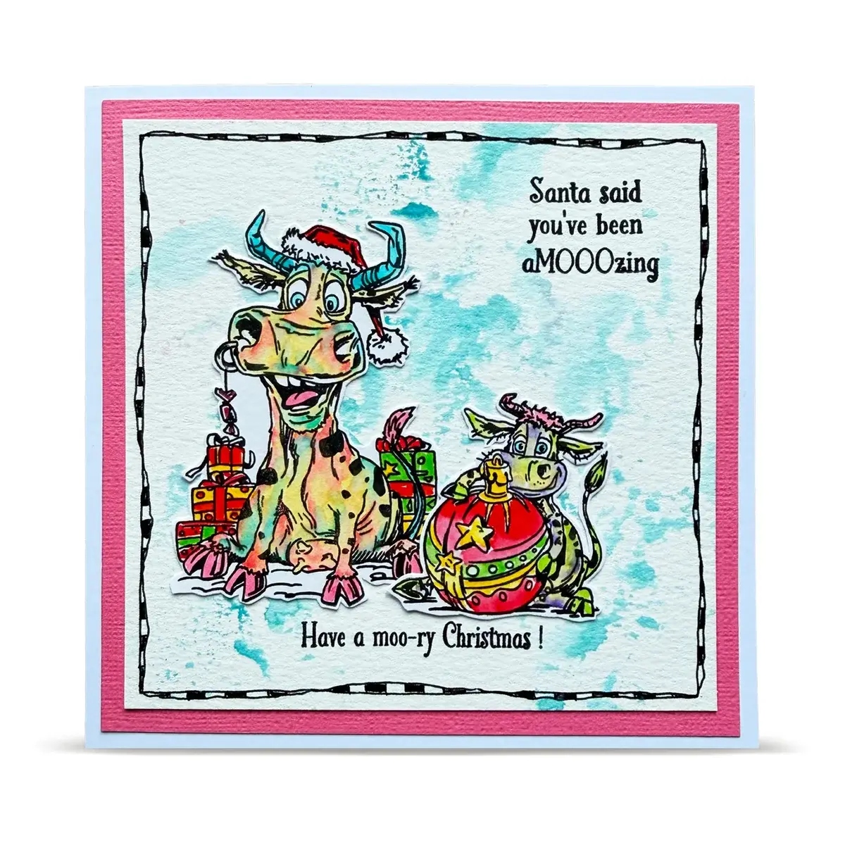 AALL & CREATE AALL & CREATE AUTOUR DE MWA #1496 MOO-RY CHRISTMAS! A6 CLEAR STAMP SET