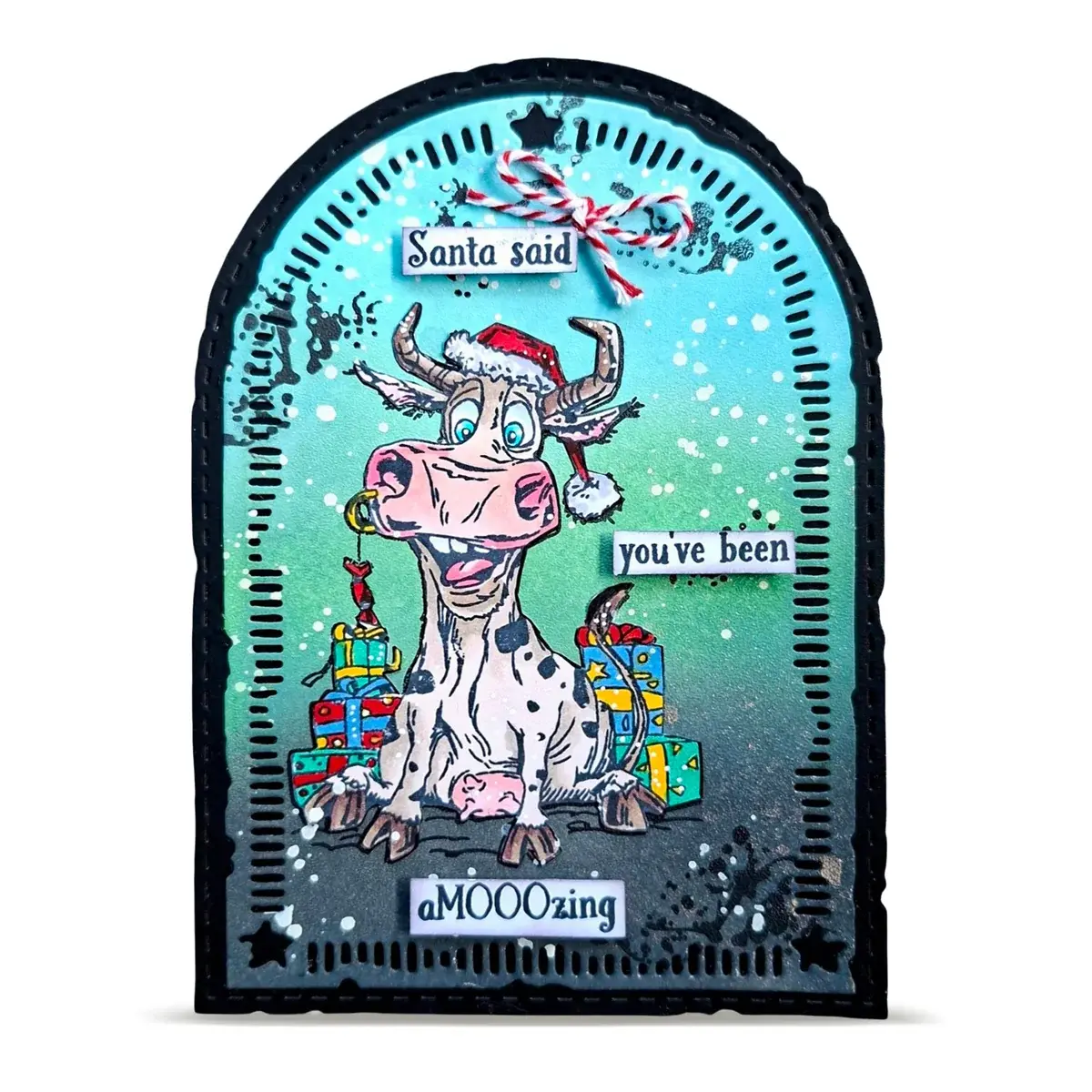 AALL & CREATE AALL & CREATE AUTOUR DE MWA #1496 MOO-RY CHRISTMAS! A6 CLEAR STAMP SET