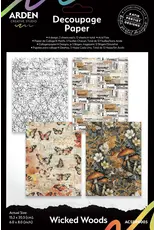 ARDEN CREATIVE STUDIO ARDEN CREATIVE STUDIO WICKED WOODS 6x8 DECOUPAGE PAPER
