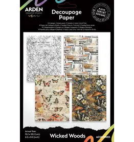 ARDEN CREATIVE STUDIO ARDEN CREATIVE STUDIO WICKED WOODS 6x8 DECOUPAGE PAPER