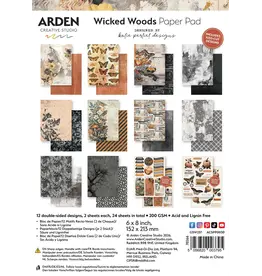 ARDEN CREATIVE STUDIO ARDEN CREATIVE STUDIO WICKED WOODS 6x8 PAPER PAD