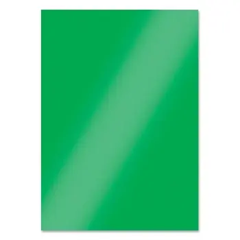 HUNKYDORY CRAFTS LTD. HUNKYDORY EMERALD GREEN A4 MIRRI CARD ESSENTIALS 10 SHEETS