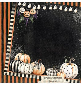 GRAPHIC 45 GRAPHIC 45 BOOTIFUL GREETINGS PUMPKIN LAYOUT 12x12 CARDSTOCK