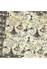 GRAPHIC 45 GRAPHIC 45 BOOTIFUL GREETINGS WITCHY SPIDERWEBS 12x12 CARDSTOCK