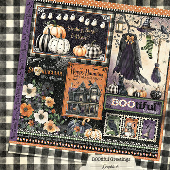 GRAPHIC 45 GRAPHIC 45 BOOTIFUL GREETINGS SIGNATURE CUT-APART 12x12 CARDSTOCK